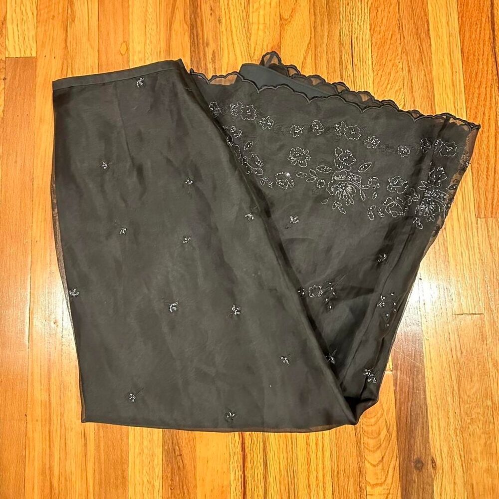 Ann Taylor Silk Beaded Maxi Skirt NWT